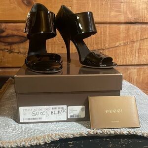 Gucci Black Patent Leather Heels